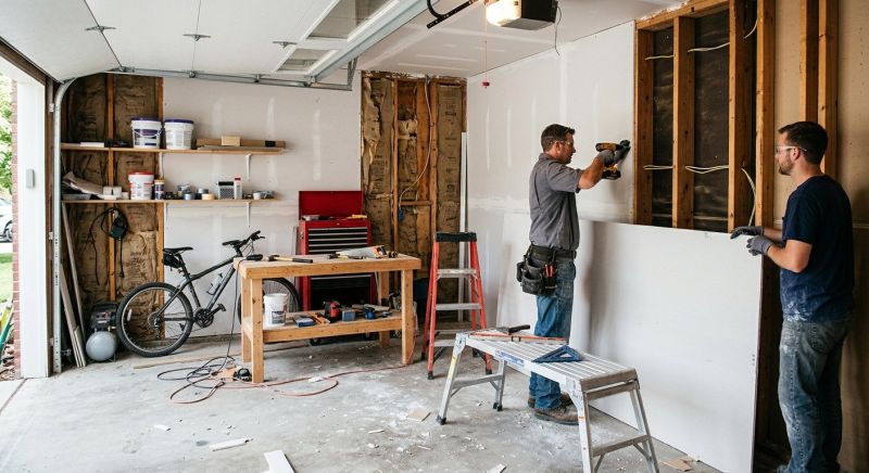 Garage Wallboard Installation in Overland Park, KS