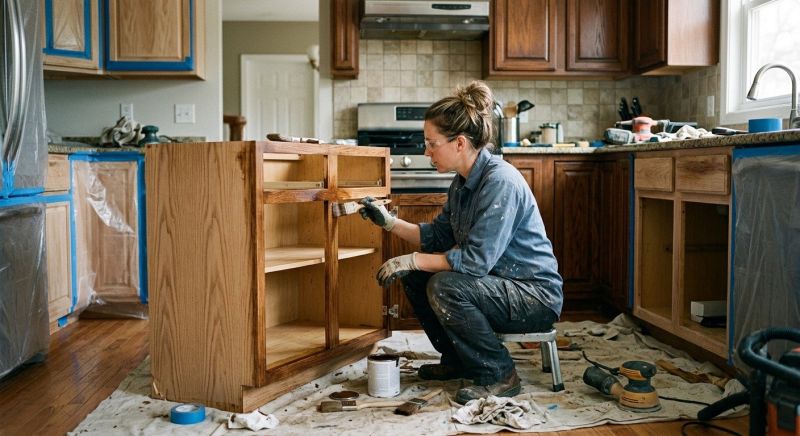 Oak Cabinet Refinishing in Indianapolis, IN
